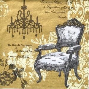 Ppd Grand Baroque Gold Vintage Style Decorative Luncheon Napkin, 20 ct